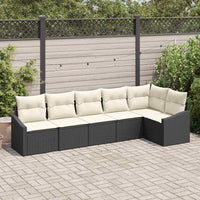 Tuin Eetset Met Kussen Met Opslag 6 Pcs En Crème