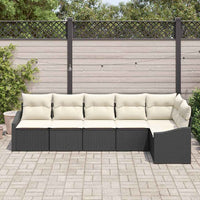 Tuin Eetset Met Kussen Met Opslag 6 Pcs En Crème