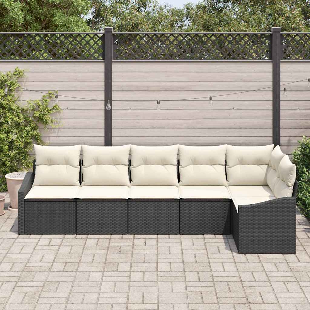 Tuin Eetset Met Kussen Met Opslag 6 Pcs En Crème
