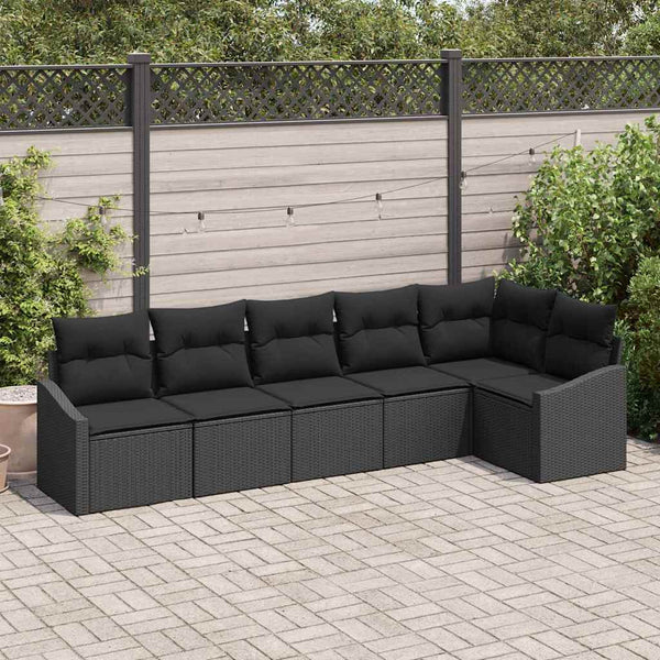 Tuin Eetset Met Kussen Met Opslag 6 Pcs En Crème