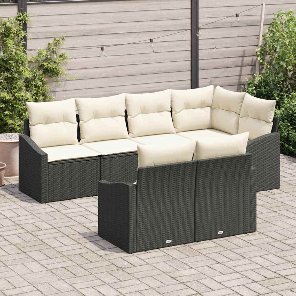 Tuin Eetset Met Kussen Met Opslag 7 Pcs En Crème