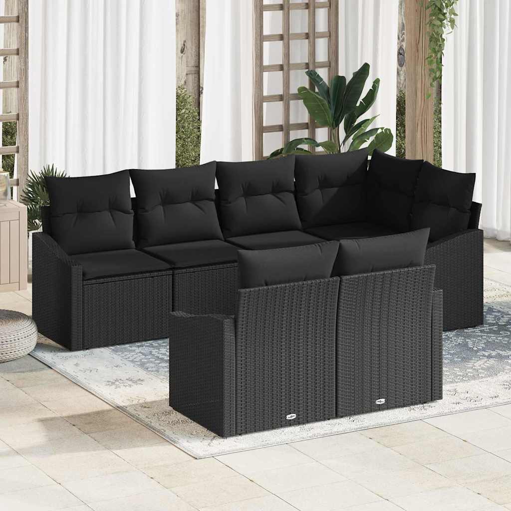 Tuin Eetset Met Kussen Met Opslag 7 Pcs En Crème