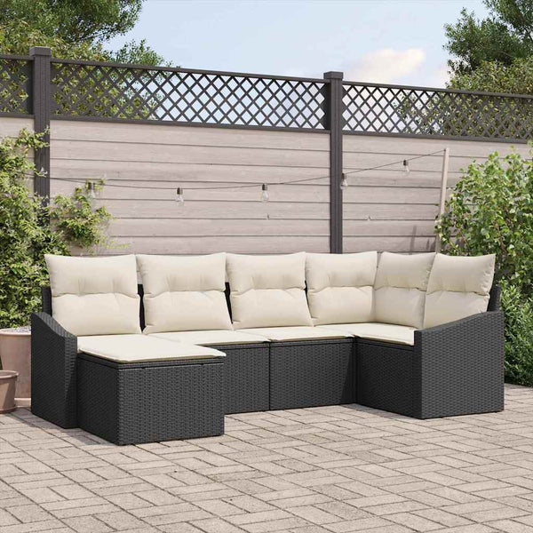 Tuin Eetset Met Kussen Met Opslag 6 Pcs En Crème