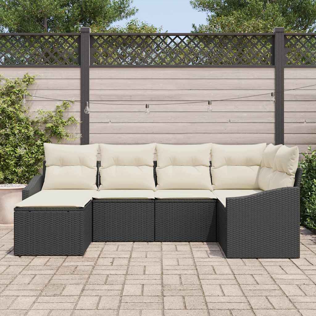 Tuin Eetset Met Kussen Met Opslag 6 Pcs En Crème