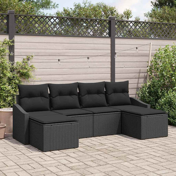 Tuin Eetset Met Kussen Met Opslag 6 Pcs En Crème