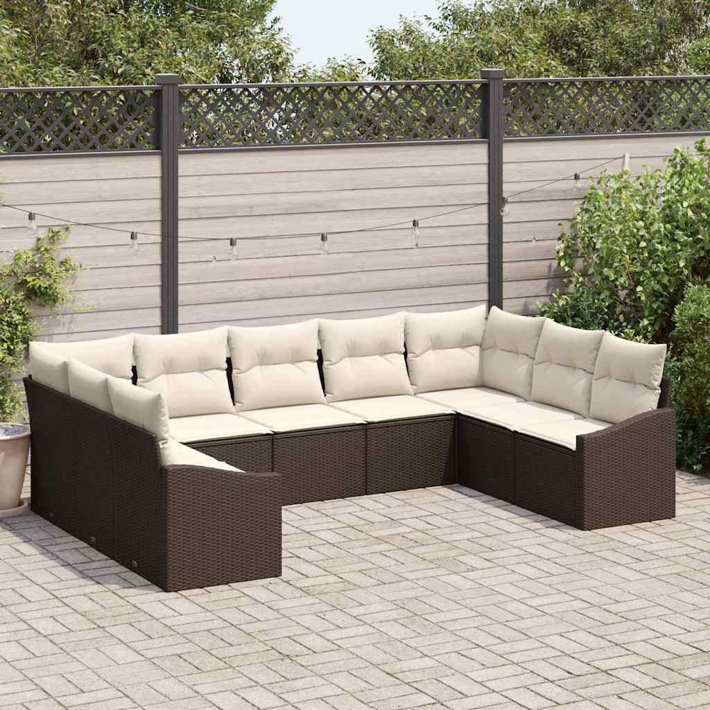 Tuin Eetset Met Kussen Met Opslag 9 Pcs En Licht Grijs
