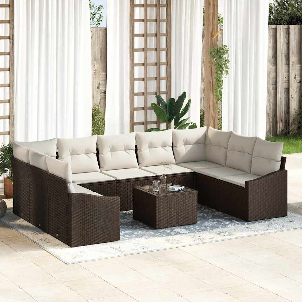 Tuin Eetset Met Kussen Met Opslag 9 Pcs En Licht Grijs