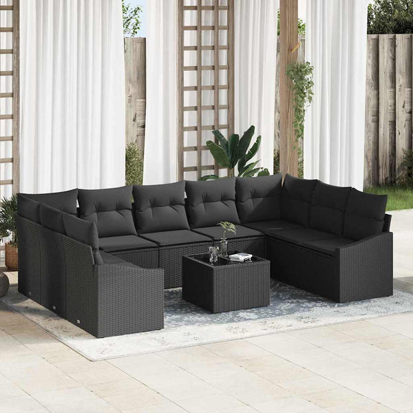 Tuin Eetset Met Kussen Met Opslag 9 Pcs En Licht Grijs