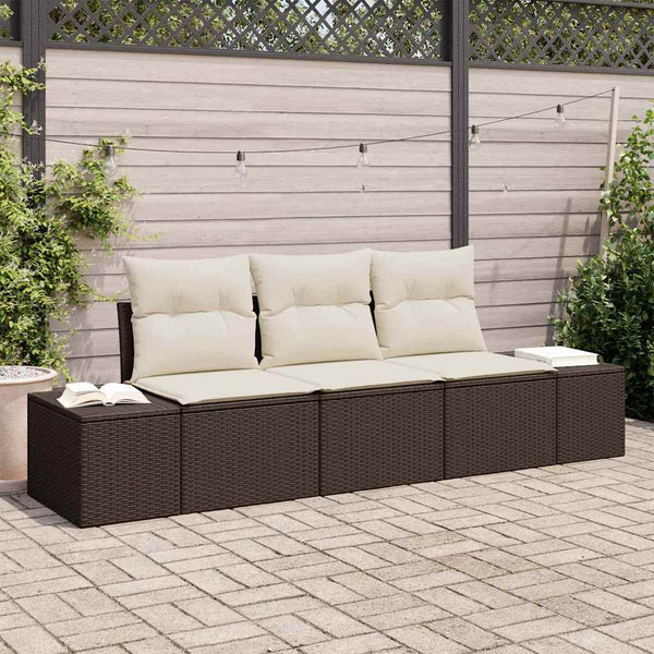 Tuin Sofa Set Met Kussen Met Opslag 3 Pcs