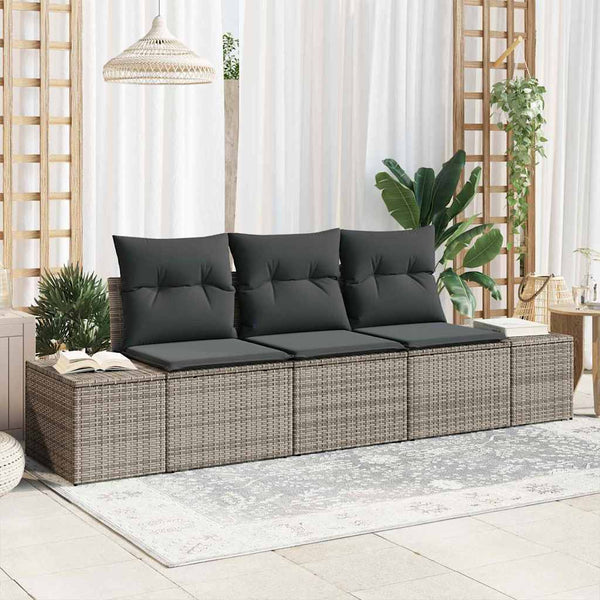 Tuin Sofa Set Met Kussen Met Opslag 3 Pcs