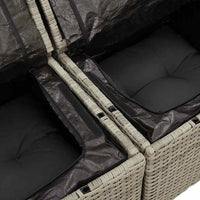 Tuin Sofa Set Met Kussen Met Opslag 3 Pcs