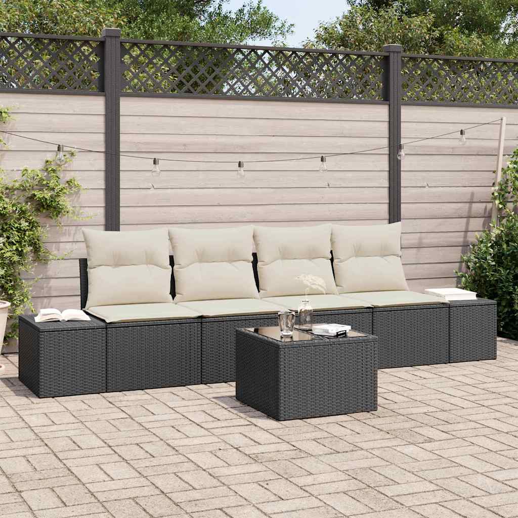 Tuin Sofa Set Met Kussen 5 Pcs En Grijs 55 X 55 X 37 Cm