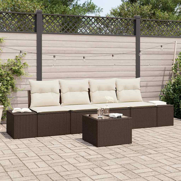 Tuin Sofa Set Met Kussen 5 Pcs En Grijs 55 X 55 X 37 Cm
