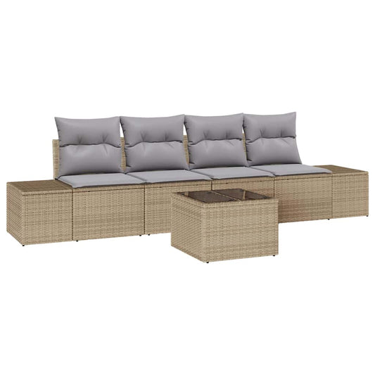 Tuin Sofa Set Met Kussen 5 Pcs En Grijs 55 X 55 X 37 Cm