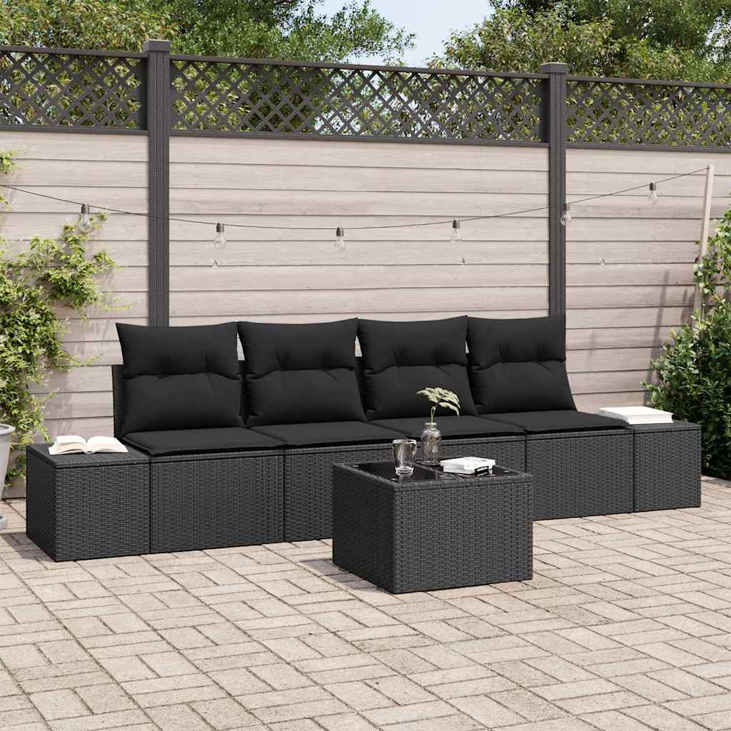 Tuin Sofa Set Met Kussen 5 Pcs En Grijs 55 X 55 X 37 Cm