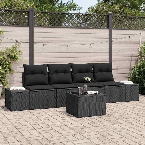 Tuin Sofa Set Met Kussen 5 Pcs En Grijs 55 X 55 X 37 Cm