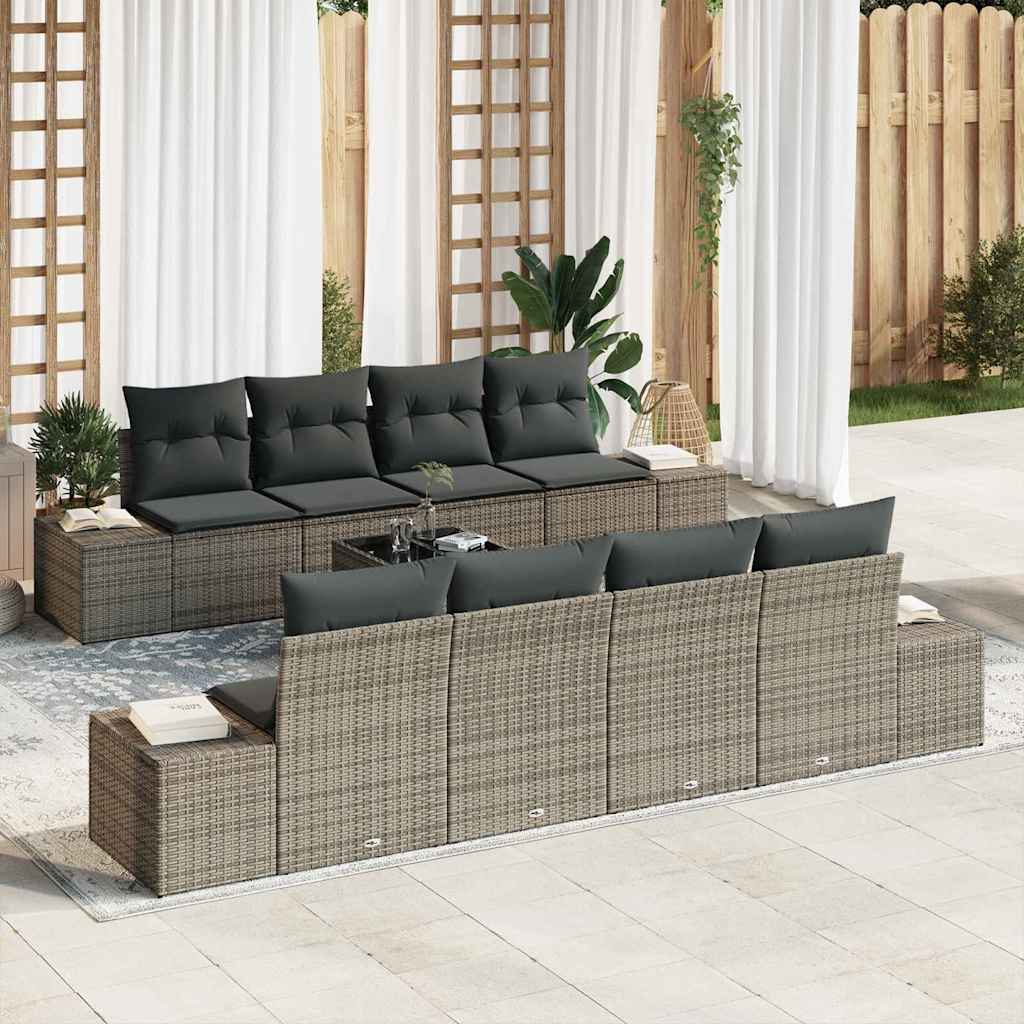 Tuin Sofa Set Met Kussen 7 Pcs En Crème 55 X 55 X 37 Cm