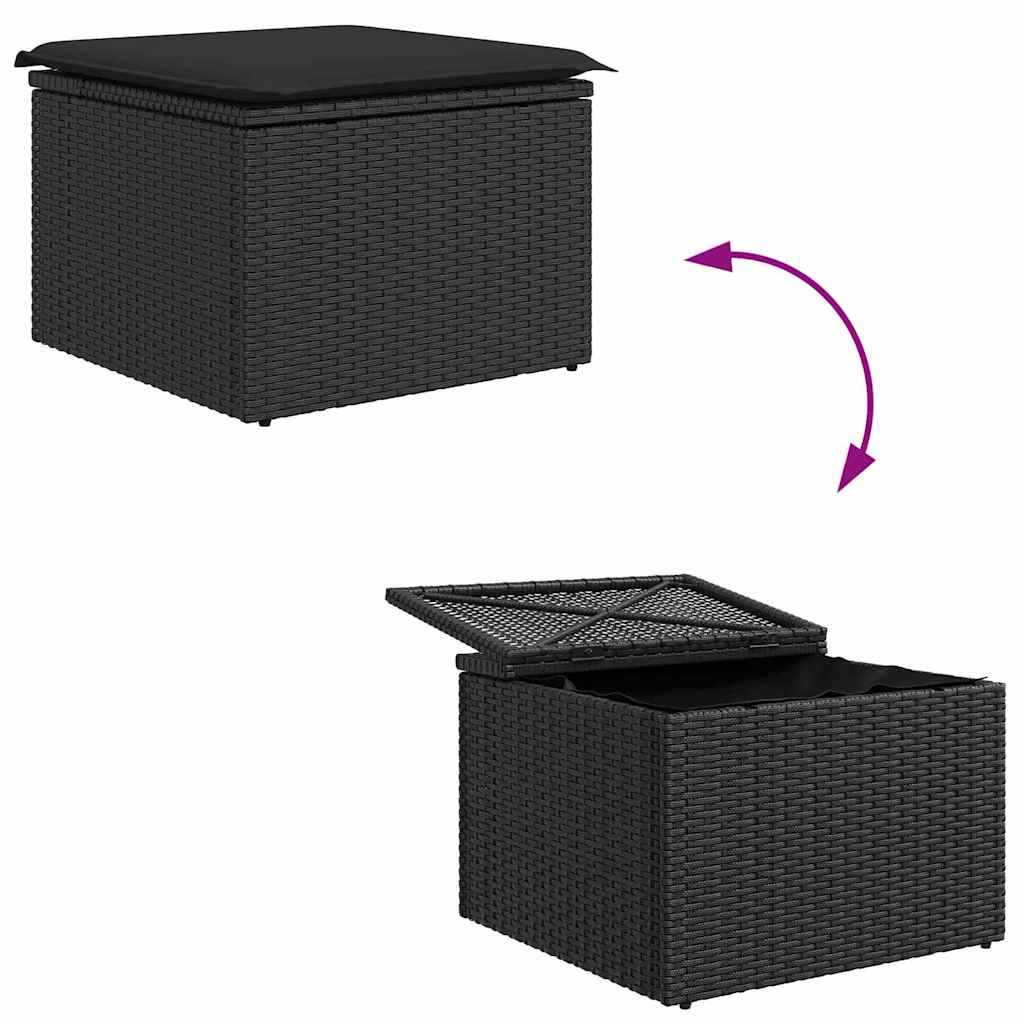 Tuin Sofa Set 4 Pcs Poly Rattan En Poedergecoat Staal