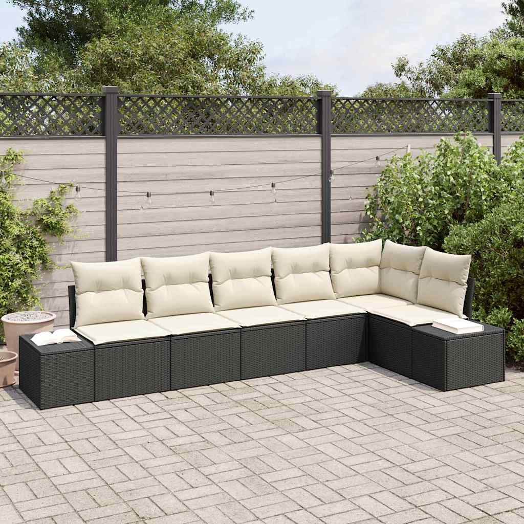 Tuin Sofa Set Met Kussen Met Opslag 7 Pcs En Crème