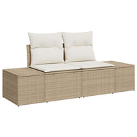 Tuin Sofa Set Met Kussen Met Opslag 7 Pcs En Crème