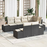 Tuin Sofa Set Met Kussen Met Opslag 7 Pcs En Crème