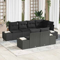 Tuin Sofa Set Met Kussen Met Opslag 7 Pcs En Crème