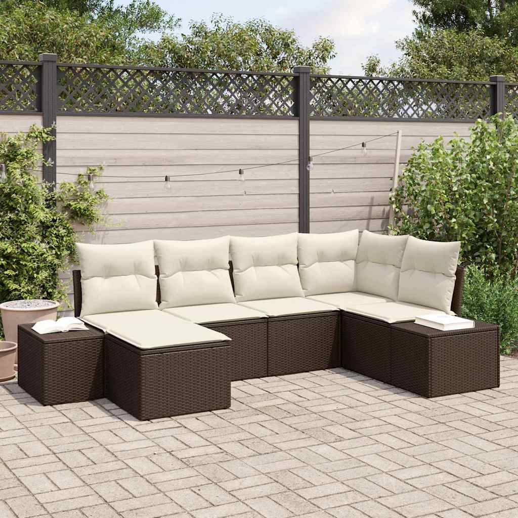Tuin Sofa Set 6 Pcs 264 X 154 X 85 Cm Poly Riet