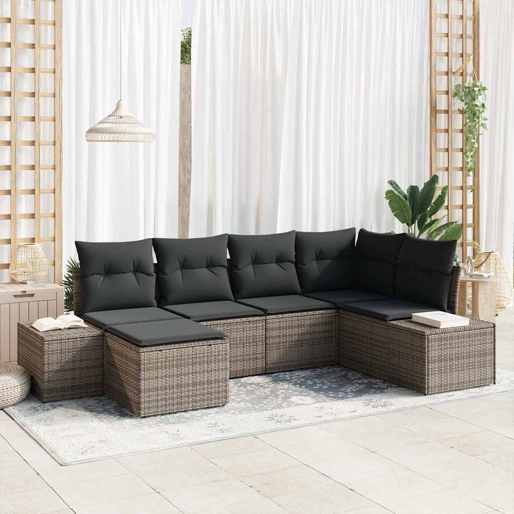 Tuin Sofa Set 6 Pcs 264 X 154 X 85 Cm Poly Riet
