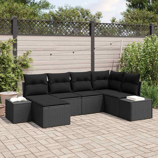 Tuin Sofa Set 6 Pcs 264 X 154 X 85 Cm Poly Riet