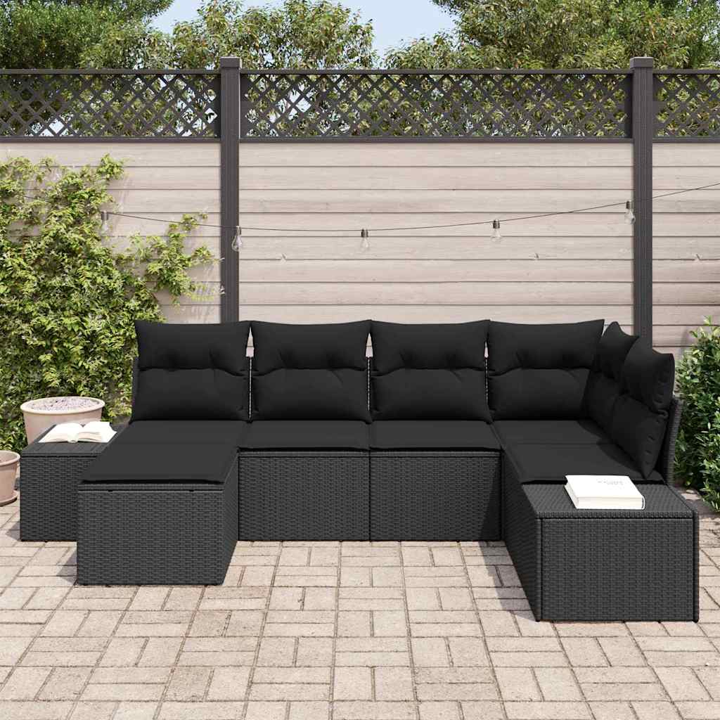 Tuin Sofa Set 6 Pcs 264 X 154 X 85 Cm Poly Riet