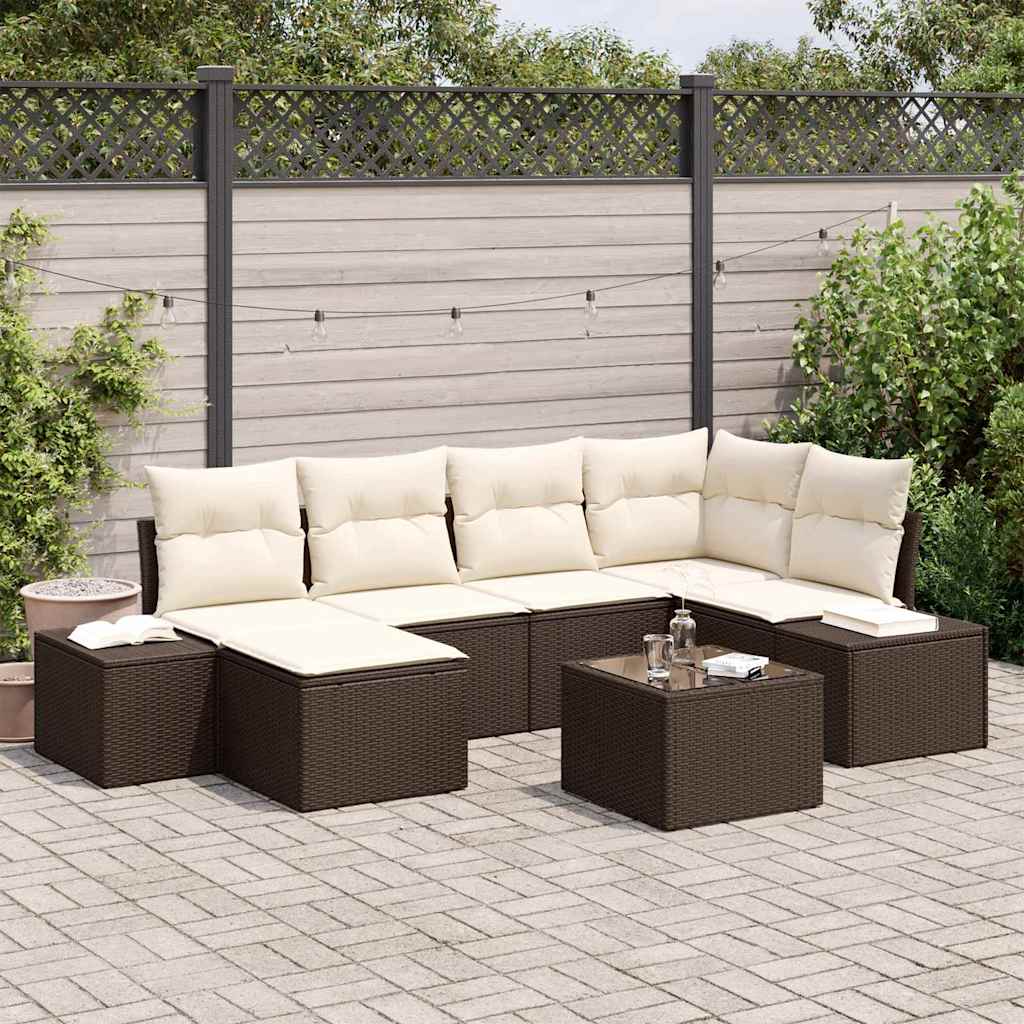 Tuin Sofa Set 6 Pcs 264 X 154 X 85 Cm Poly Riet