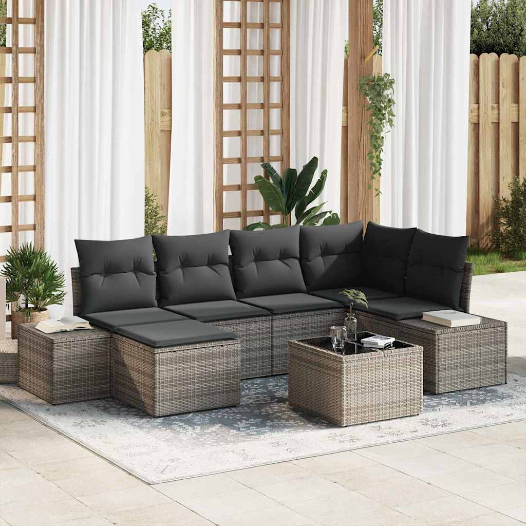 Tuin Sofa Set 6 Pcs 264 X 154 X 85 Cm Poly Riet