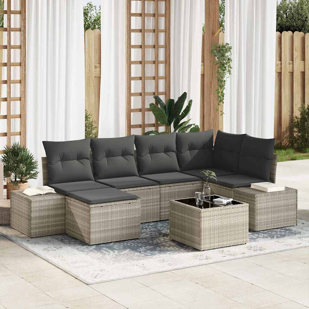 Tuin Sofa Set 6 Pcs 264 X 154 X 85 Cm Poly Riet