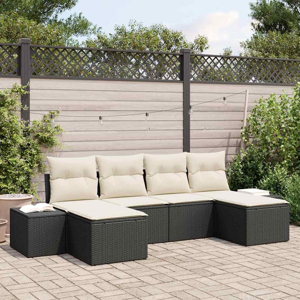 Tuin Sofa Set Met Kussen 6 Pcs 184 X 62 X 85 Cm Poly Riet