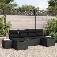 Tuin Sofa Set Met Kussen 6 Pcs 184 X 62 X 85 Cm Poly Riet