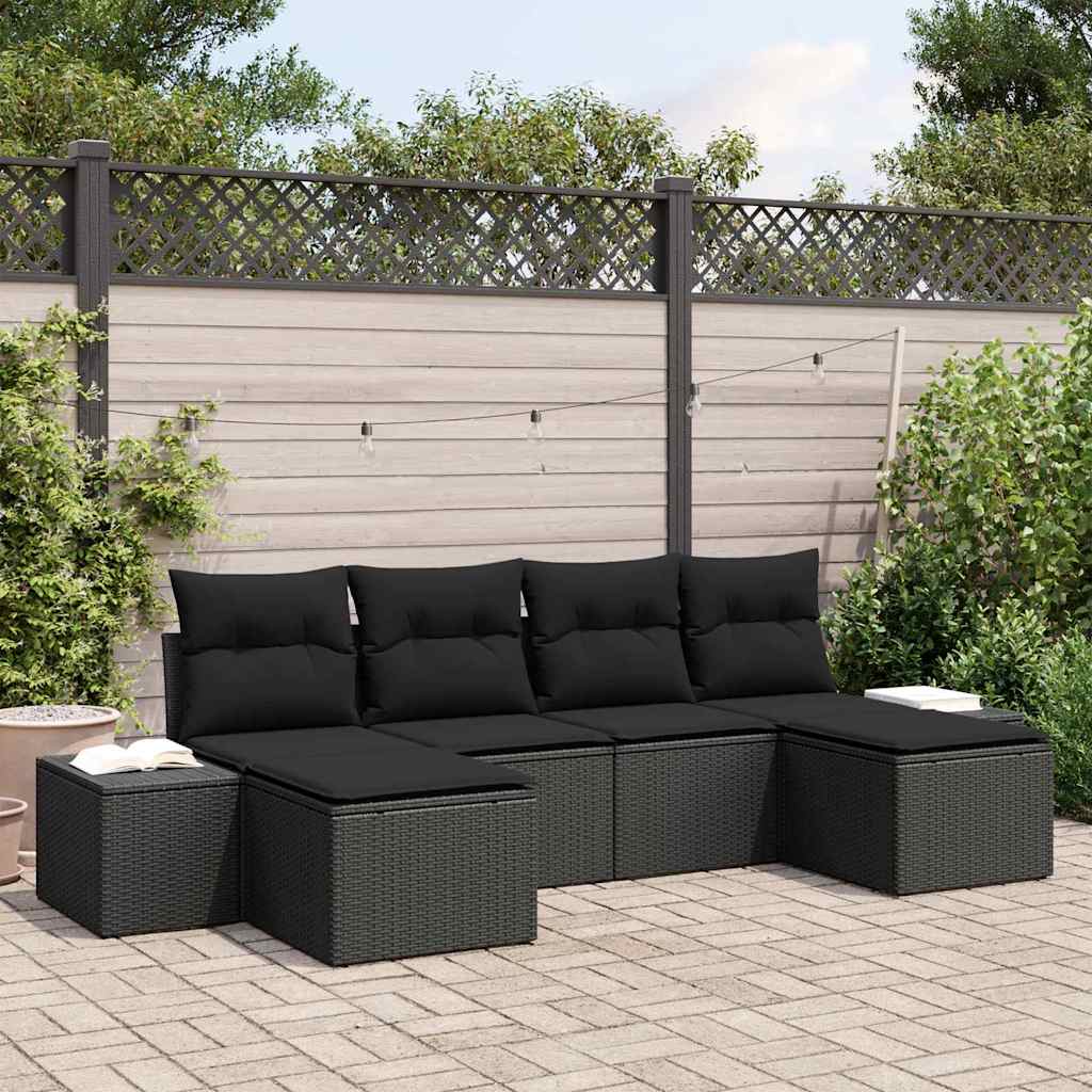 Tuin Sofa Set Met Kussen 6 Pcs 184 X 62 X 85 Cm Poly Riet