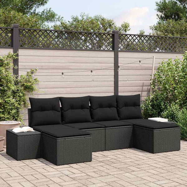 Tuin Sofa Set Met Kussen 6 Pcs 184 X 62 X 85 Cm Poly Riet
