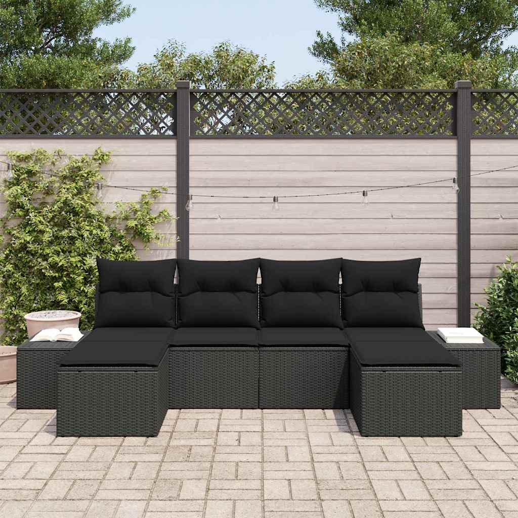 Tuin Sofa Set Met Kussen 6 Pcs 184 X 62 X 85 Cm Poly Riet