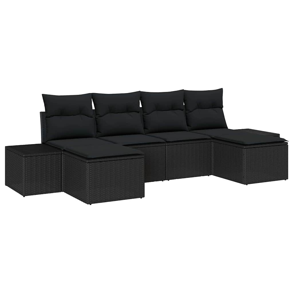 Tuin Sofa Set Met Kussen 6 Pcs 184 X 62 X 85 Cm Poly Riet