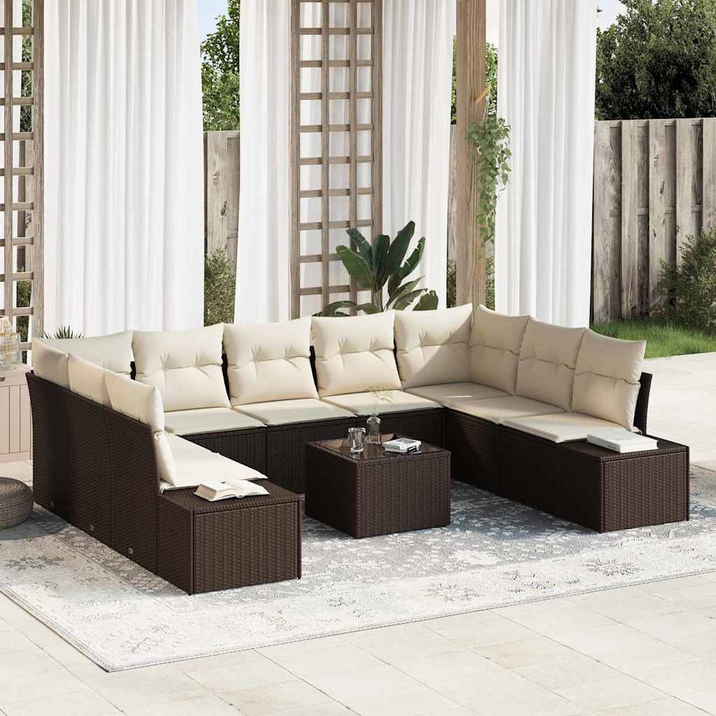 Tuin Sofa Set 10 Pcs 289 X 209 X 85 Cm Poly Riet