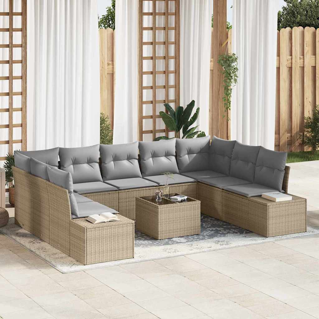 Tuin Sofa Set 10 Pcs 289 X 209 X 85 Cm Poly Riet