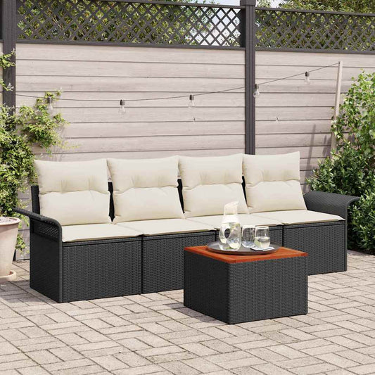 Tuin Sofa Set Met Kussen 5 Pcs En Crème 55 X 55 X 37 Cm