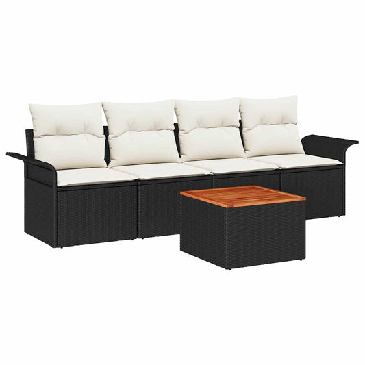 Tuin Sofa Set Met Kussen 5 Pcs En Crème 55 X 55 X 37 Cm
