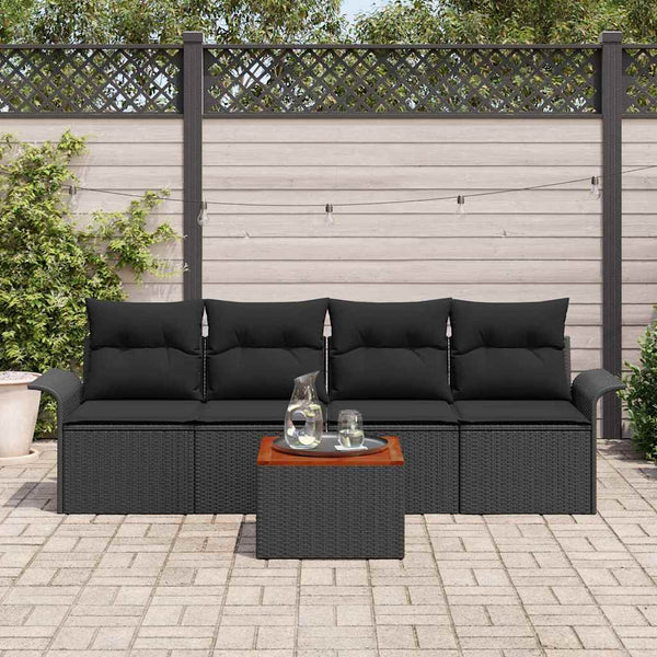 Tuin Sofa Set Met Kussen 5 Pcs En Crème 55 X 55 X 37 Cm