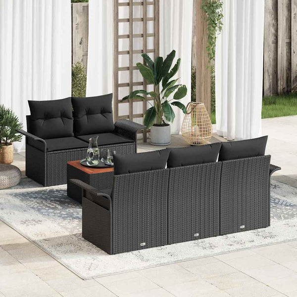 Tuin Sofa Set Met Kussen 6 Pcs En Crème 55 X 55 X 37 Cm