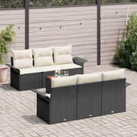 Tuin Sofa Set Met Kussen 7 Pcs En Crème 55 X 55 X 37 Cm
