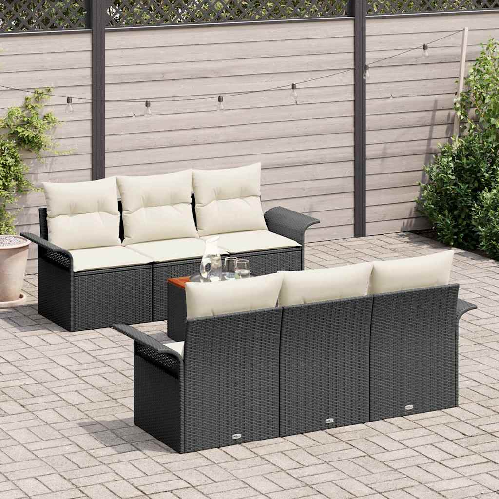 Tuin Sofa Set Met Kussen 7 Pcs En Crème 55 X 55 X 37 Cm