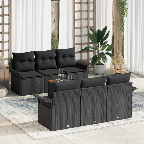 Tuin Sofa Set Met Kussen 7 Pcs En Crème 55 X 55 X 37 Cm