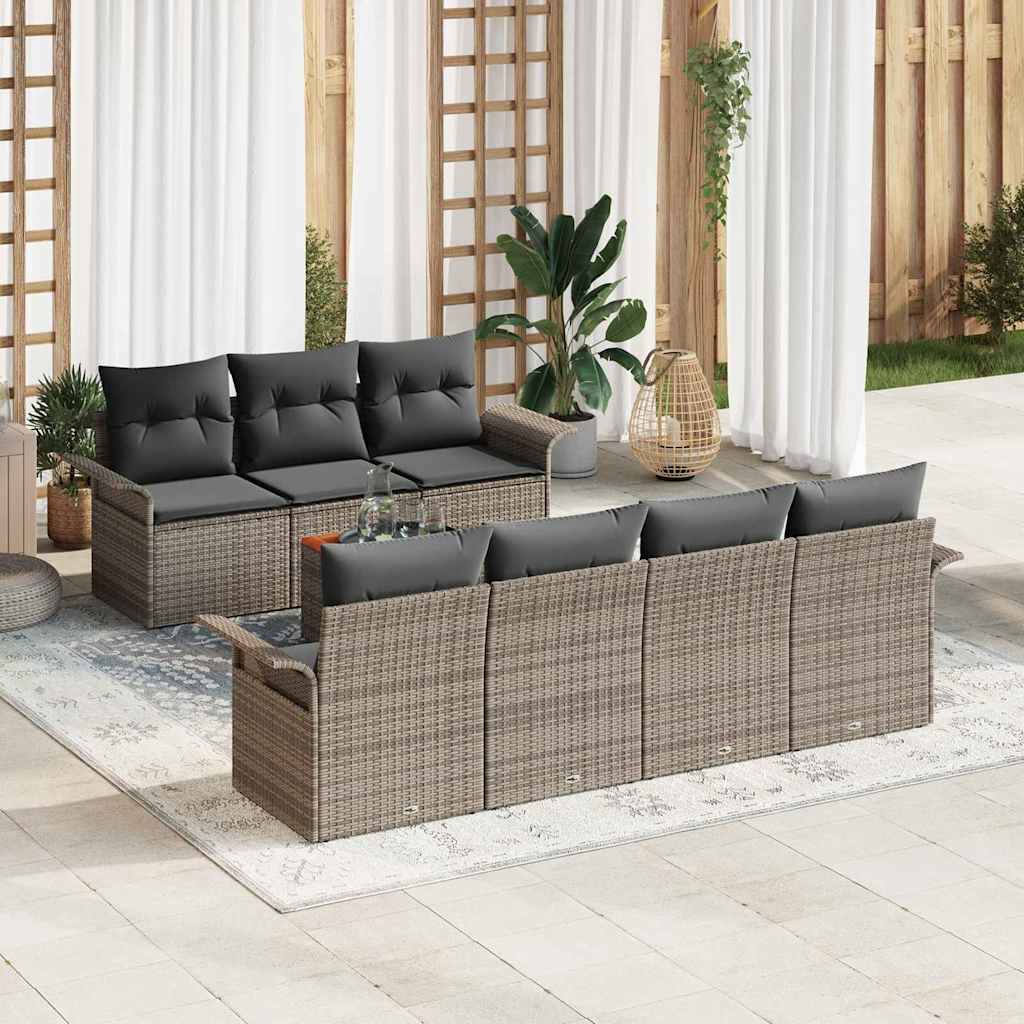 Tuin Sofa Set Met Kussen 8 Pcs En Crème 55 X 55 X 37 Cm