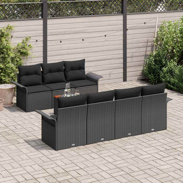 Tuin Sofa Set Met Kussen 8 Pcs En Crème 55 X 55 X 37 Cm